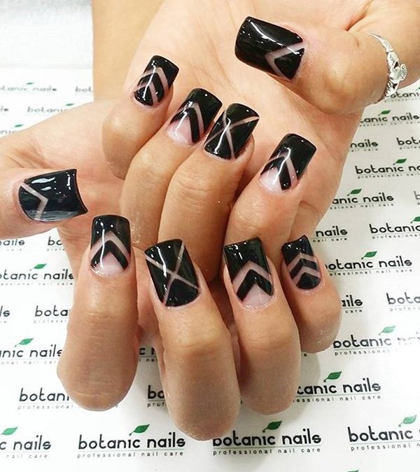 Black Nail Designs 13