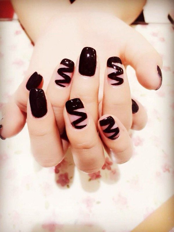 Black Nail Designs 15