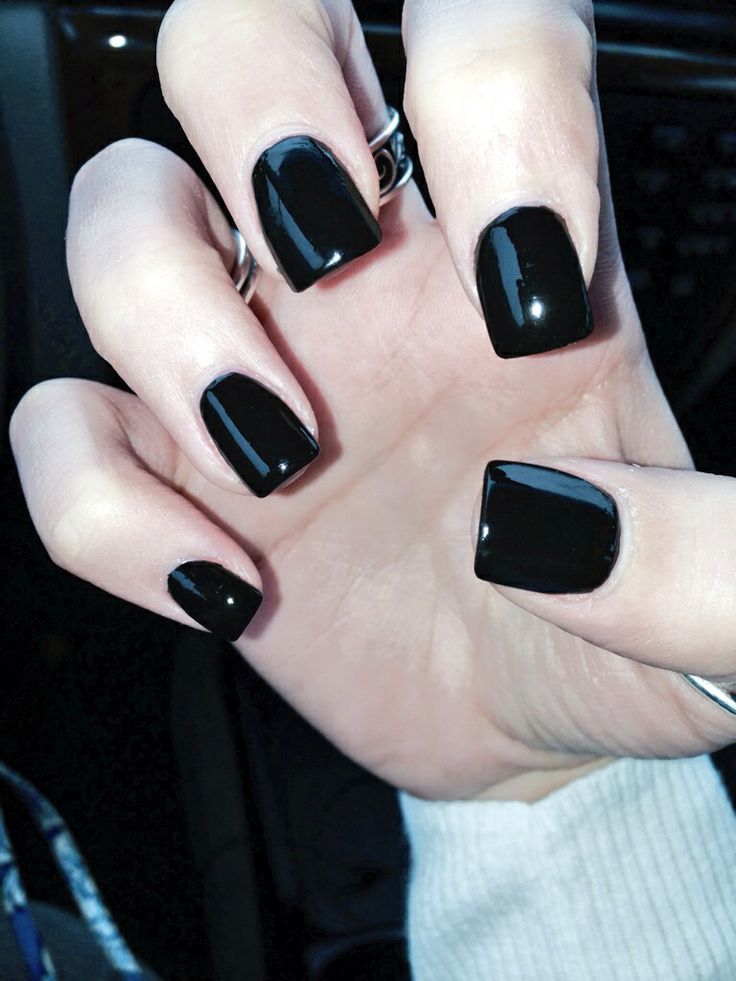  Nail Glossy Black for women