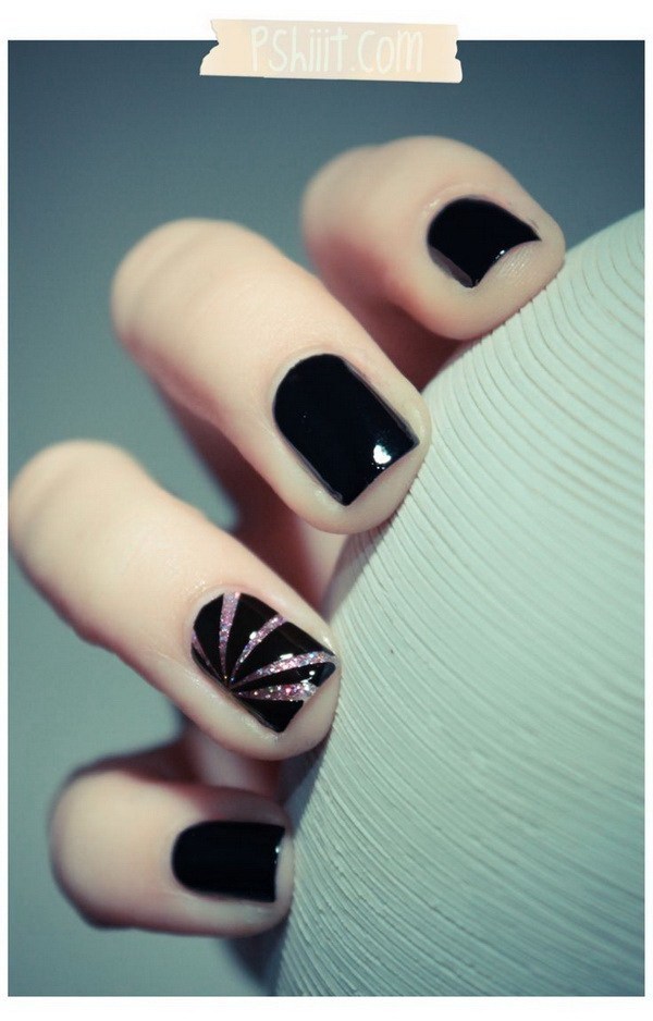 Pink Tornado black nail