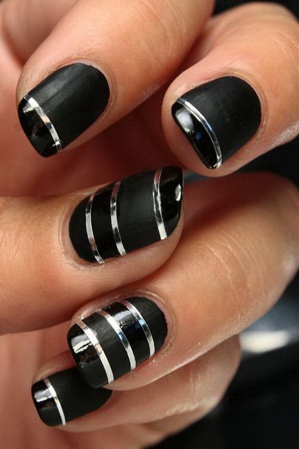 Black Nail Designs 31