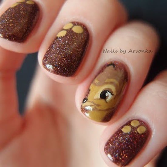 Bambi Theme Nail art