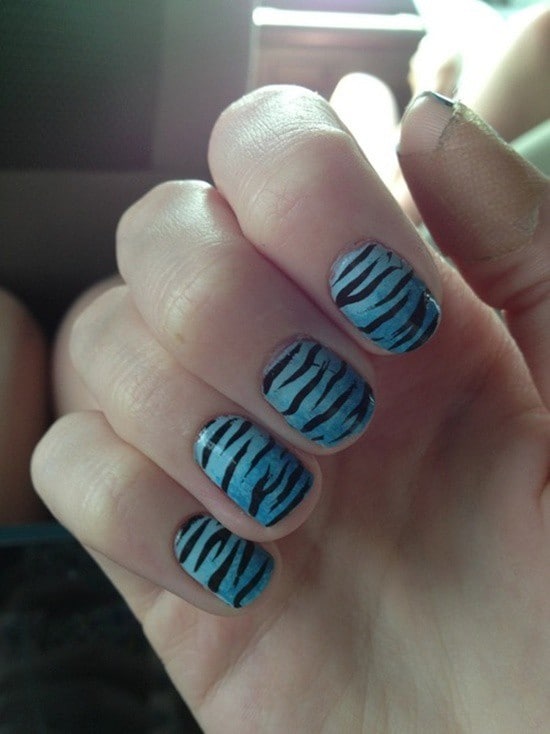 Zebra Print Short Nail 