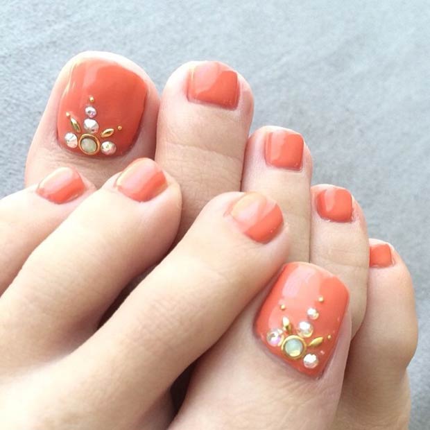 simple Toe Nail Designs 