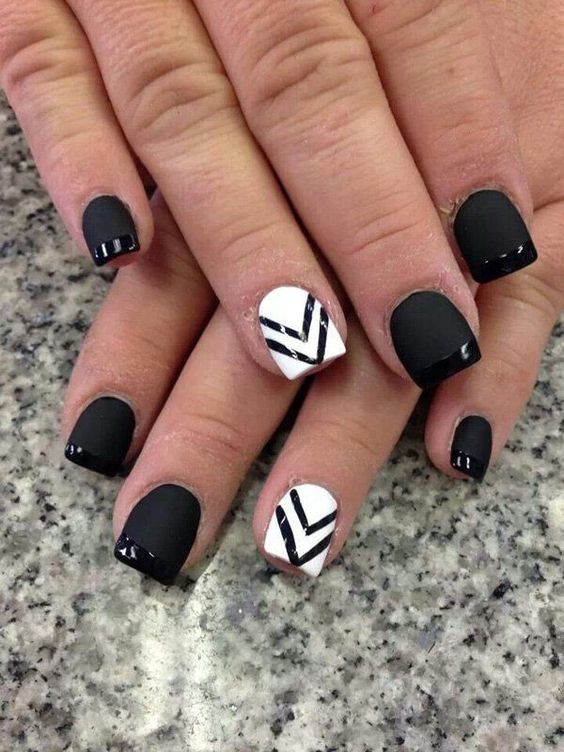 black and white nail designs 11