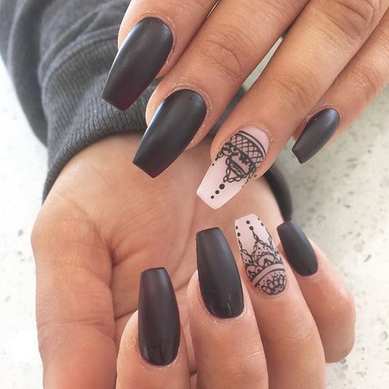 black and white nail designs 19