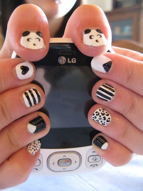 black and white nai with panda