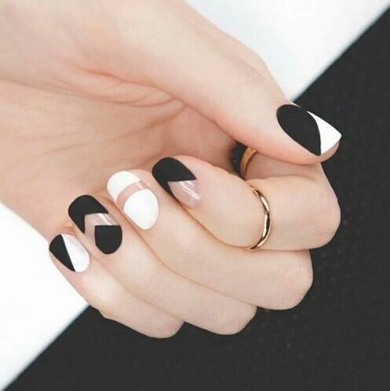 black and white nail designs 4