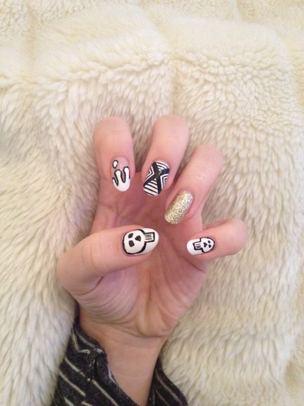 black and white nail designs 40