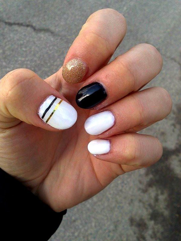 black and white nail designs 42