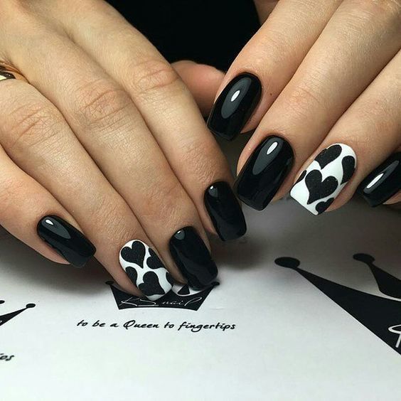 black and white nail designs 8