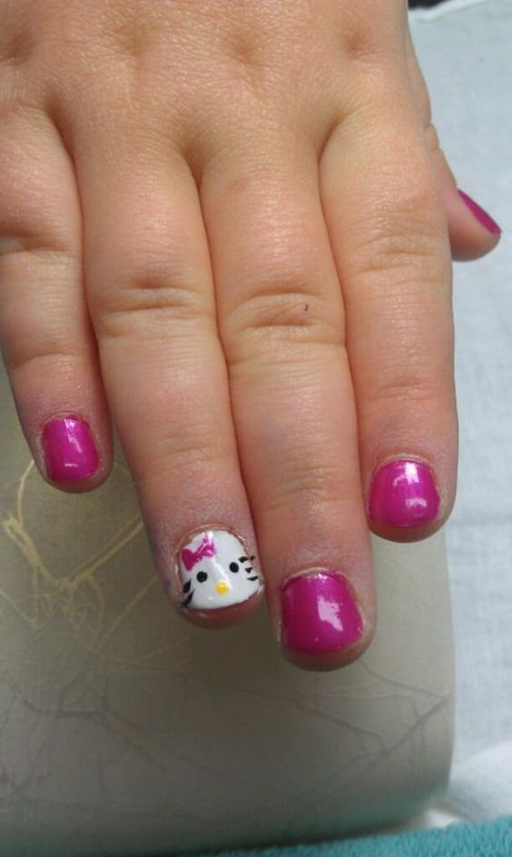 Tiny Claws Adorable Little Girl Nail idea