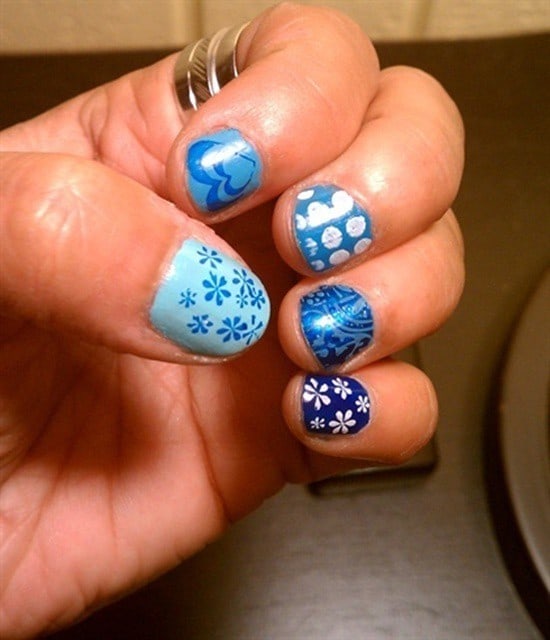 Blue Nail Designs 19