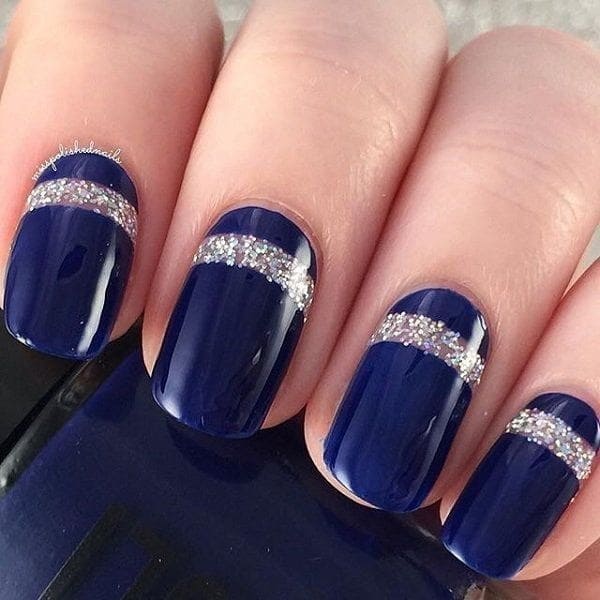 Phthalo Blue nail design