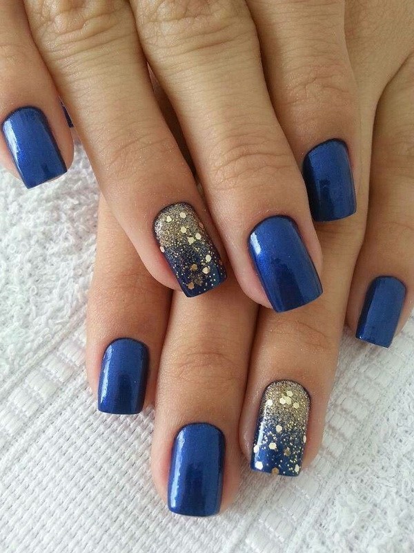navy blue nail designs