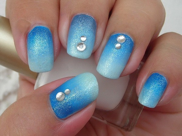 7. Floral Blue Nail Design - wide 4