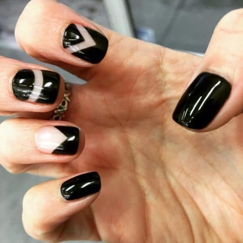 women best Geometric Black Nail Art