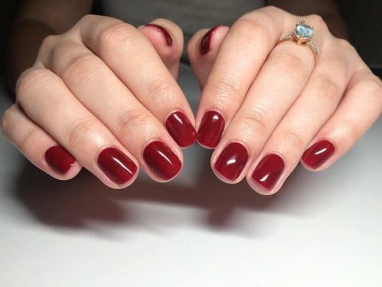 Cute Cherry Red Nails