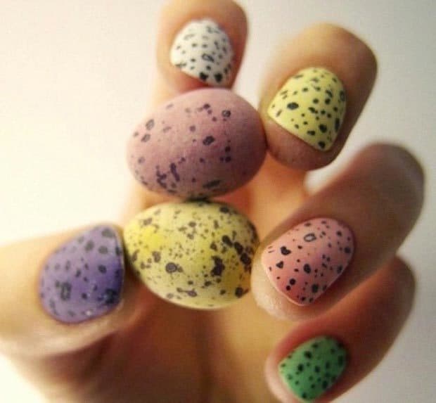 Dinosaur Egg Easter Nail art