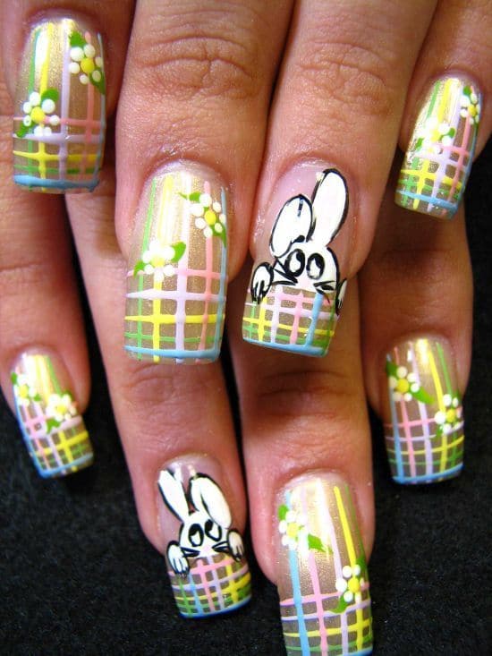  Floral designs with nail art
