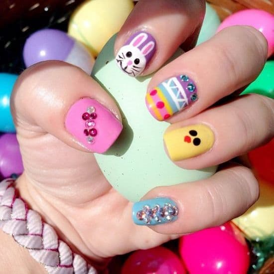 Color full Easter Nail Designs