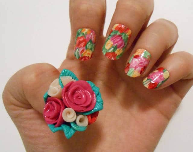 beautiful Flower Nail Styles