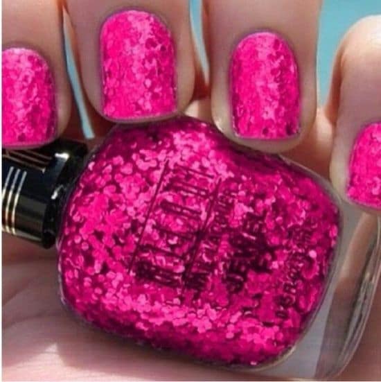 pink glitter nail polish opi