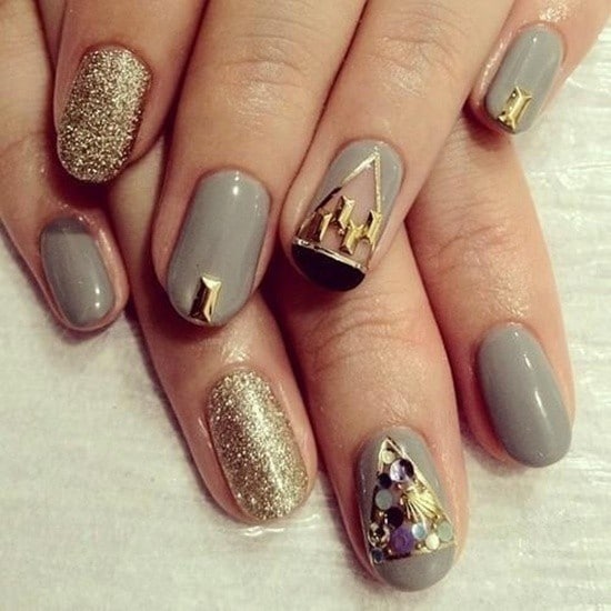 Glitter nail designs 44