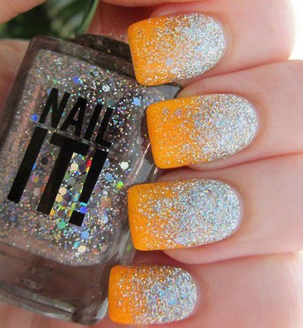 cute Snow Fall Glitter nail your favorite 