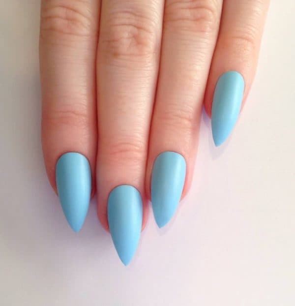 Stilleto blue nail designs ideas