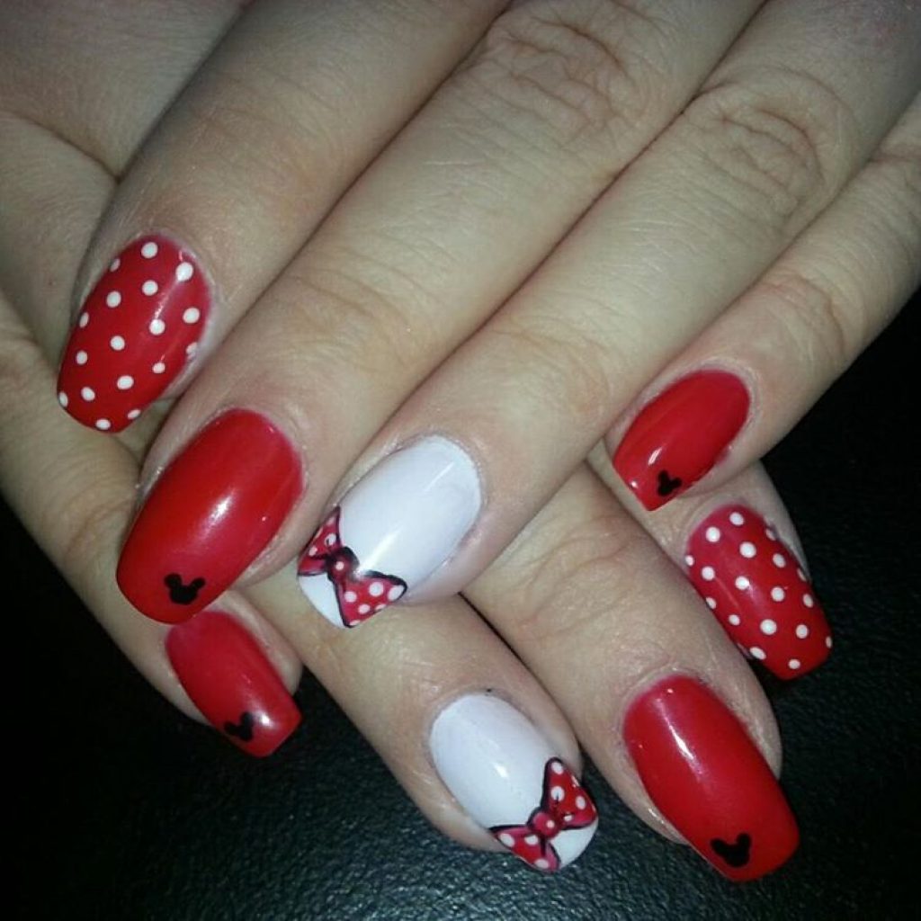 10 Best Polka Dot And Minnie Mouse Nail Designs For 2018 Naildesigncode