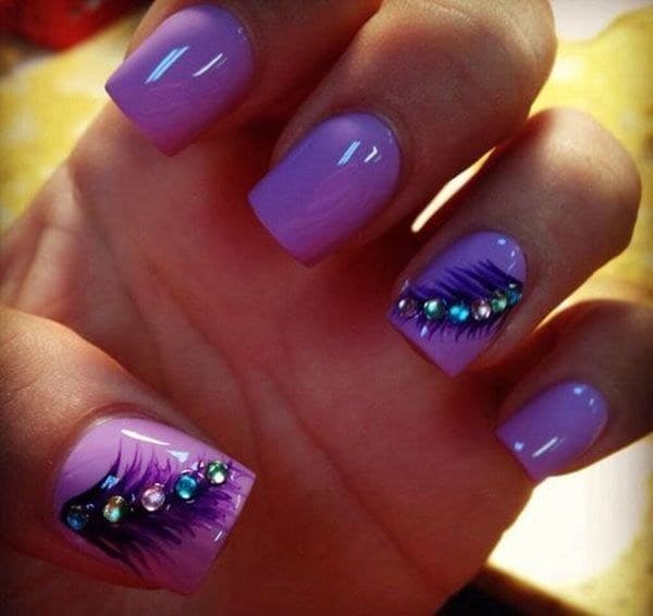 light purple nails design