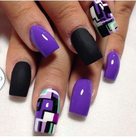 Purple Nail Designs 48