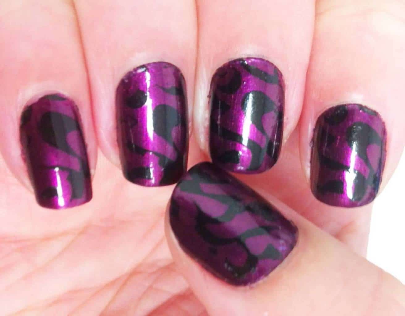 Sincerely Swirly Purple Nail