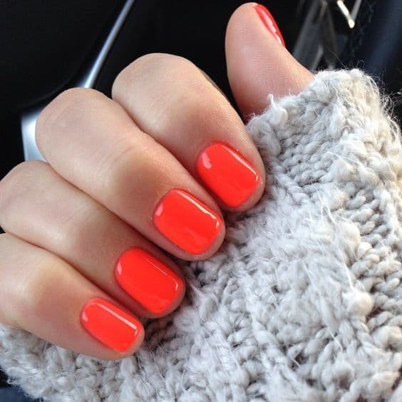 orange Red Nail Designs