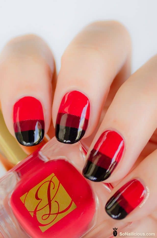 red and black nail designs