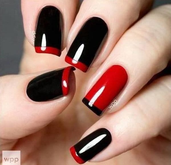 Red and Black nail designs 10