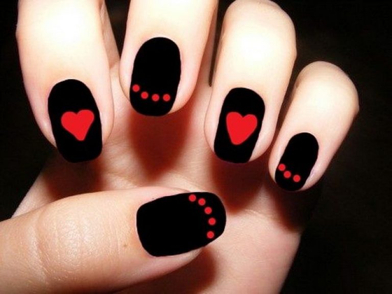 Matte Red and Black Nail Designs - wide 1