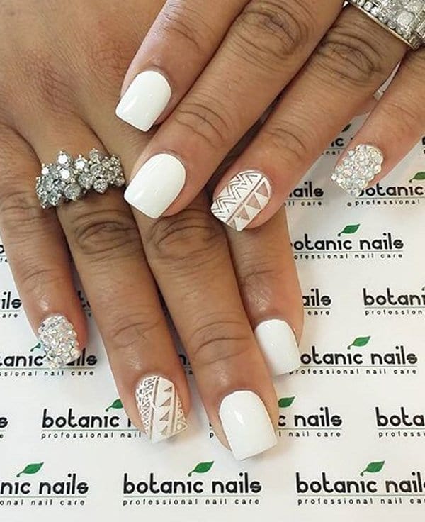 80 Striking White Nail Designs for 2021 – NailDesignCode