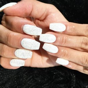 white swirl nails