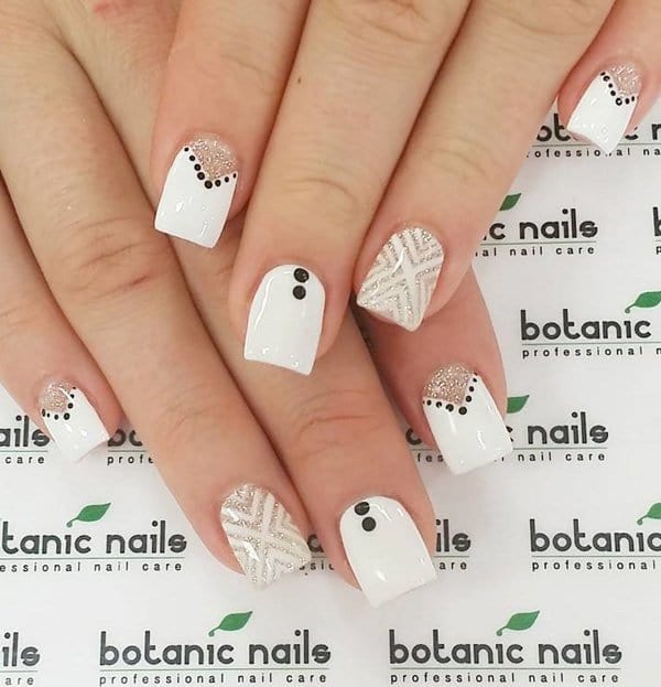 White nail designs 45