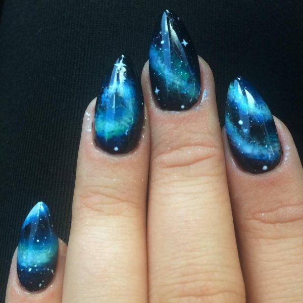 sky blue nail idea you all time like