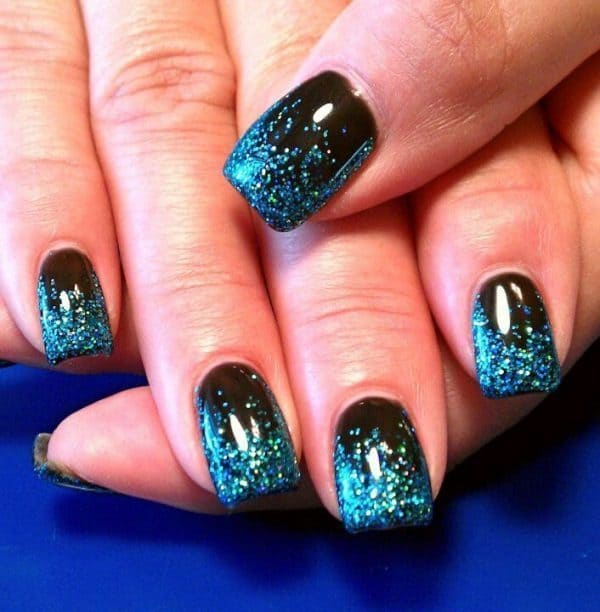 25 Most Delightful Black and Blue Nail Designs NailDesignCode