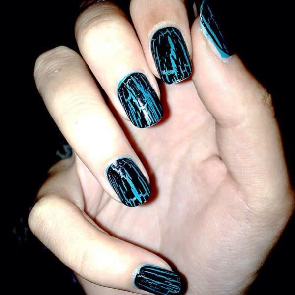 black and blue nail designs 6
