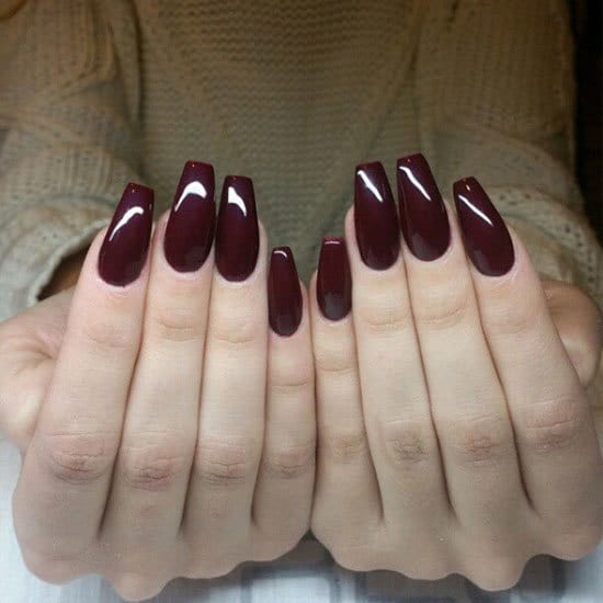 burgundy nail designs 16