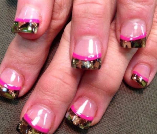 camo nail design idea