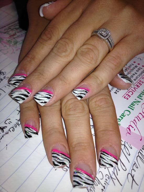 feather & zebra nail designs 11