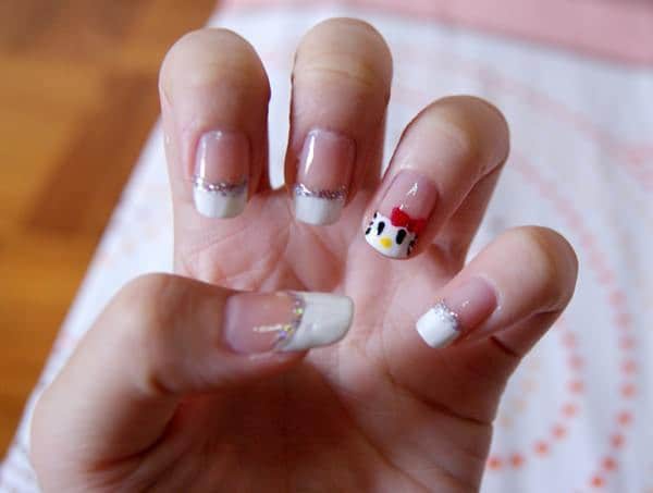 cute french tip nail designs for young girl