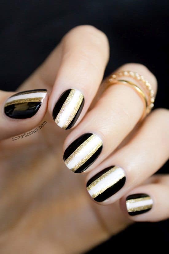 gold nail designs 7