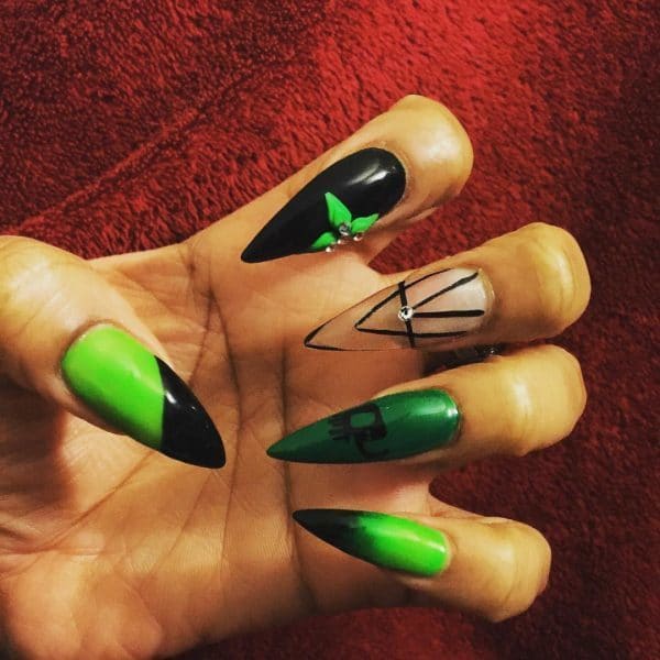 green nail designs